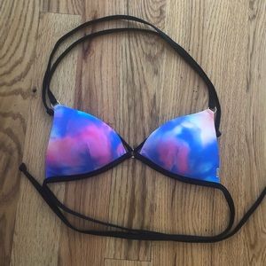 Victoria Secret PINK triangle tie dyed bikini top